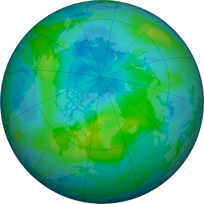 Arctic ozone map for 09 September 2020